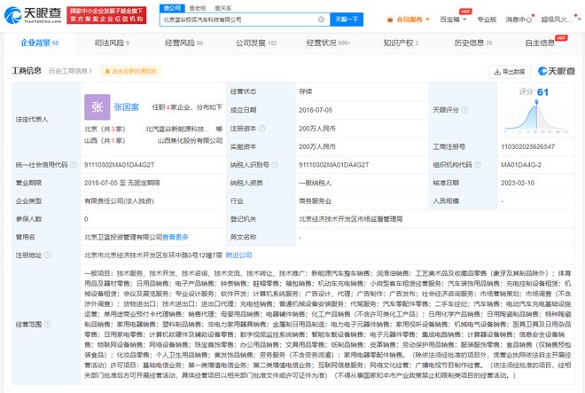 北汽藍谷人事變動 張國富出任極狐電器輔件銷售職務